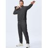 imageJMIERR 2025 Men Casual Fall Tracksuit 2 Piece Set Polo Quarter Zip Sweat Suit Jogging Sweatpants Athletic Twill MultiPocketsA Dark Grey