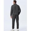 imageJMIERR 2025 Men Casual Fall Tracksuit 2 Piece Set Polo Quarter Zip Sweat Suit Jogging Sweatpants Athletic Twill MultiPocketsA Dark Grey