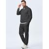 imageJMIERR 2025 Men Casual Fall Tracksuit 2 Piece Set Polo Quarter Zip Sweat Suit Jogging Sweatpants Athletic Twill MultiPocketsA Dark Grey