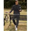 imageJMIERR 2025 Men Casual Fall Tracksuit 2 Piece Set Polo Quarter Zip Sweat Suit Jogging Sweatpants Athletic Twill MultiPocketsA Dark Grey