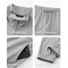 imageJMIERR 2025 Men Casual Fall Tracksuit 2 Piece Set Polo Quarter Zip Sweat Suit Jogging Sweatpants Athletic Twill MultiPocketsA Grey 1