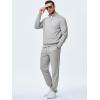 imageJMIERR 2025 Men Casual Fall Tracksuit 2 Piece Set Polo Quarter Zip Sweat Suit Jogging Sweatpants Athletic Twill MultiPocketsA Grey 1
