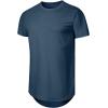 imageJMIERR Mens 3 Pack Cotton Hipster Hip Hop Longline Crewneck TShirtAblackBaby BlueNavy Blue