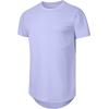 imageJMIERR Mens 3 Pack Cotton Hipster Hip Hop Longline Crewneck TShirtAblackBaby BlueNavy Blue
