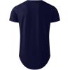 imageJMIERR Mens 3 Pack Cotton Hipster Hip Hop Longline Crewneck TShirtAnavy BlueNavy BlueRed