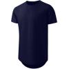 imageJMIERR Mens 3 Pack Cotton Hipster Hip Hop Longline Crewneck TShirtAnavy BlueNavy BlueRed