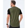 imageJMIERR Mens 3 Pack Cotton Hipster Hip Hop Longline Crewneck TShirtOne Piece Greenblack