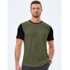 imageJMIERR Mens 3 Pack Cotton Hipster Hip Hop Longline Crewneck TShirtOne Piece Greenblack