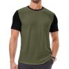 imageJMIERR Mens 3 Pack Cotton Hipster Hip Hop Longline Crewneck TShirtOne Piece Greenblack