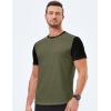 imageJMIERR Mens 3 Pack Cotton Hipster Hip Hop Longline Crewneck TShirtOne Piece Greenblack