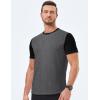 imageJMIERR Mens 3 Pack Cotton Hipster Hip Hop Longline Crewneck TShirtOne Piece Greyblack