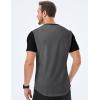 imageJMIERR Mens 3 Pack Cotton Hipster Hip Hop Longline Crewneck TShirtOne Piece Greyblack