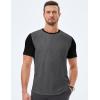 imageJMIERR Mens 3 Pack Cotton Hipster Hip Hop Longline Crewneck TShirtOne Piece Greyblack