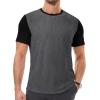 imageJMIERR Mens 3 Pack Cotton Hipster Hip Hop Longline Crewneck TShirtOne Piece Greyblack