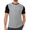 imageJMIERR Mens 3 Pack Cotton Hipster Hip Hop Longline Crewneck TShirtOne Piece Greyblue