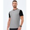 imageJMIERR Mens 3 Pack Cotton Hipster Hip Hop Longline Crewneck TShirtOne Piece Greyblue
