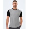 imageJMIERR Mens 3 Pack Cotton Hipster Hip Hop Longline Crewneck TShirtOne Piece Greyblue