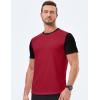 imageJMIERR Mens 3 Pack Cotton Hipster Hip Hop Longline Crewneck TShirtOne Piece Redblack