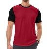 imageJMIERR Mens 3 Pack Cotton Hipster Hip Hop Longline Crewneck TShirtOne Piece Redblack