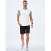 imageJMIERR Mens 3 Pack Cotton Hipster Hip Hop Longline Crewneck TShirtOne Piece Whitegrey