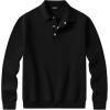 imageJMIERR Mens Casual Cotton Polo Sweatshirts Long Sleeve Button Collared Pullover ShirtsBlack