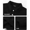imageJMIERR Mens Casual Cotton Polo Sweatshirts Long Sleeve Button Collared Pullover ShirtsBlack