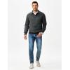 imageJMIERR Mens Casual Cotton Polo Sweatshirts Long Sleeve Button Collared Pullover ShirtsDark Grey