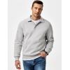 imageJMIERR Mens Casual Cotton Polo Sweatshirts Long Sleeve Button Collared Pullover ShirtsLight Grey