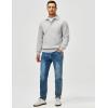 imageJMIERR Mens Casual Cotton Polo Sweatshirts Long Sleeve Button Collared Pullover ShirtsLight Grey