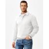 imageJMIERR Mens Casual Cotton Polo Sweatshirts Long Sleeve Button Collared Pullover ShirtsWhite