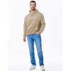 imageJMIERR Mens Casual Hooded Collar Fleece Hoodies Pullover Sweatshirts Warm Long Sleeve ShirtsApricot