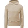 imageJMIERR Mens Casual Hooded Collar Fleece Hoodies Pullover Sweatshirts Warm Long Sleeve ShirtsApricot