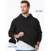 imageJMIERR Mens Casual Hooded Collar Fleece Hoodies Pullover Sweatshirts Warm Long Sleeve ShirtsBlack