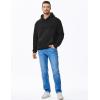 imageJMIERR Mens Casual Hooded Collar Fleece Hoodies Pullover Sweatshirts Warm Long Sleeve ShirtsBlack