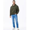 imageJMIERR Mens Casual Hooded Collar Fleece Hoodies Pullover Sweatshirts Warm Long Sleeve ShirtsGreen
