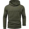 imageJMIERR Mens Casual Hooded Collar Fleece Hoodies Pullover Sweatshirts Warm Long Sleeve ShirtsGreen