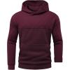 imageJMIERR Mens Casual Hooded Collar Fleece Hoodies Pullover Sweatshirts Warm Long Sleeve ShirtsRed