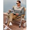 imageJMIERR Mens Corduroy Sweaters Pullover Casual Stand Collar Quarter Metal Button Warm Sweatshirt Long SleeveGrey