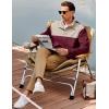 imageJMIERR Mens Corduroy Sweaters Pullover Casual Stand Collar Quarter Metal Button Warm Sweatshirt Long SleeveRed