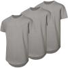 imageJMIERR Mens 3 Pack Cotton Hipster Hip Hop Longline Crewneck TShirtAgreyGreyGrey