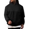 imageJMIERR Mens Casual Hooded Collar Fleece Hoodies Pullover Sweatshirts Warm Long Sleeve ShirtsBlack