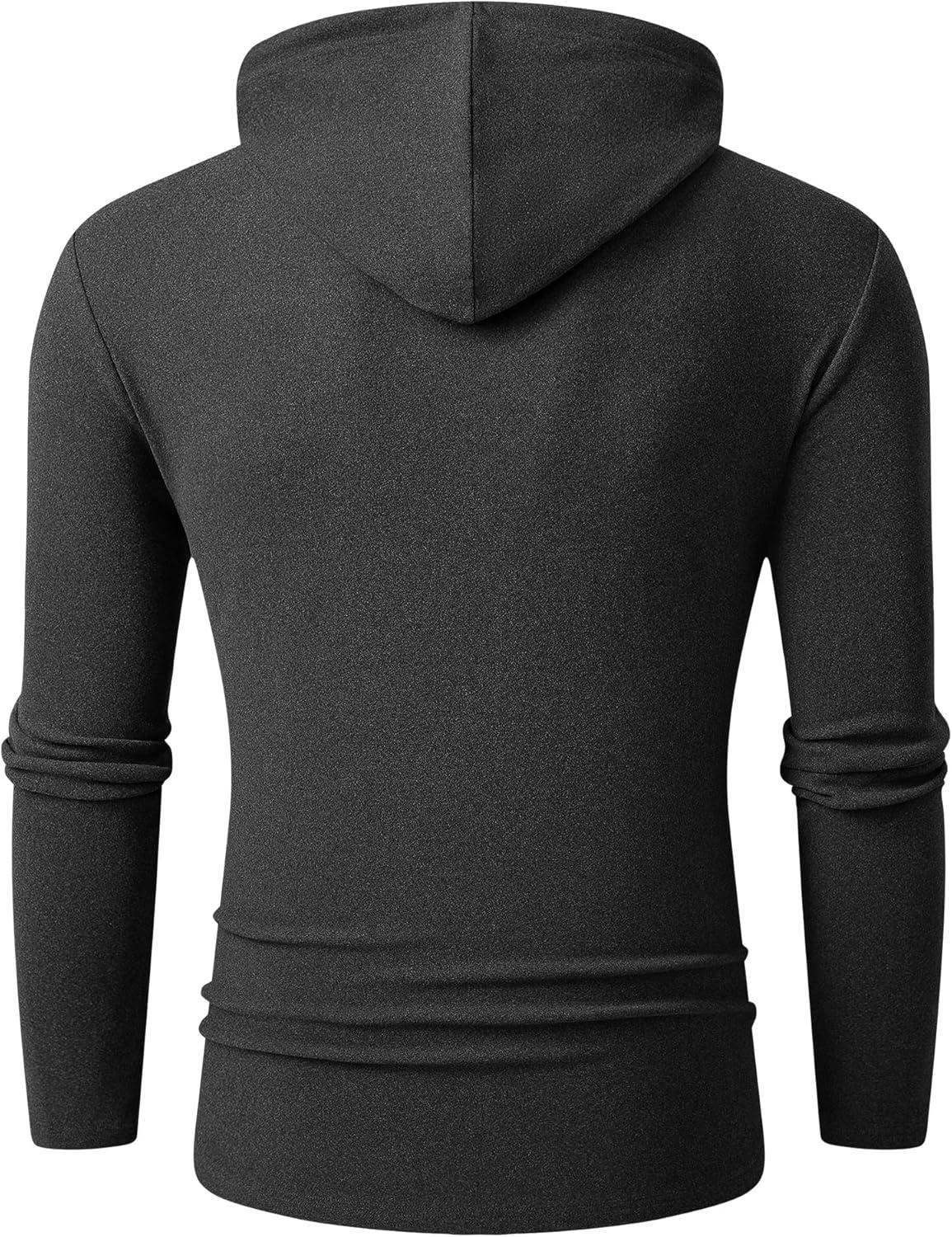 imageJMIERR Mens Fashion Hoodies Fleece Long Sleeve Athletic Sweatshirt Pullover T ShirtsGrey
