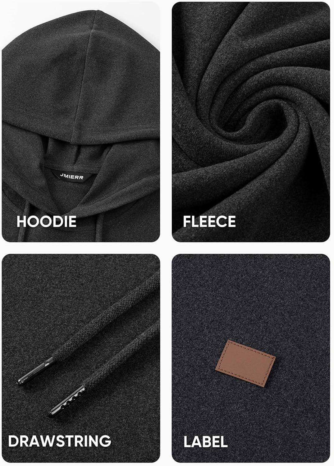 imageJMIERR Mens Fashion Hoodies Fleece Long Sleeve Athletic Sweatshirt Pullover T ShirtsGrey