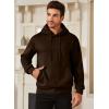 imageJMIERR Mens Casual Cotton Hooded Collar Drawstring Hoodies Pullover Sweatshirts Casual Long Sleeve ShirtsDark Brown