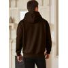 imageJMIERR Mens Casual Cotton Hooded Collar Drawstring Hoodies Pullover Sweatshirts Casual Long Sleeve ShirtsDark Brown