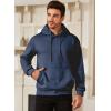imageJMIERR Mens Casual Cotton Hooded Collar Drawstring Hoodies Pullover Sweatshirts Casual Long Sleeve ShirtsNavy Blue