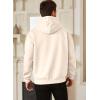 imageJMIERR Mens Casual Cotton Hooded Collar Drawstring Hoodies Pullover Sweatshirts Casual Long Sleeve ShirtsOatmeal