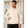 imageJMIERR Mens Casual Cotton Hooded Collar Drawstring Hoodies Pullover Sweatshirts Casual Long Sleeve ShirtsOatmeal