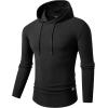 imageJMIERR Mens Fashion Hoodies Fleece Long Sleeve Athletic Sweatshirt Pullover T ShirtsBlack