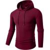 imageJMIERR Mens Fashion Hoodies Fleece Long Sleeve Athletic Sweatshirt Pullover T ShirtsRed